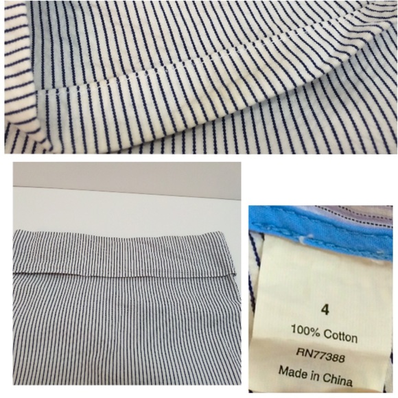 J. Crew city fit blue and white striped pants - Picture 4 of 4